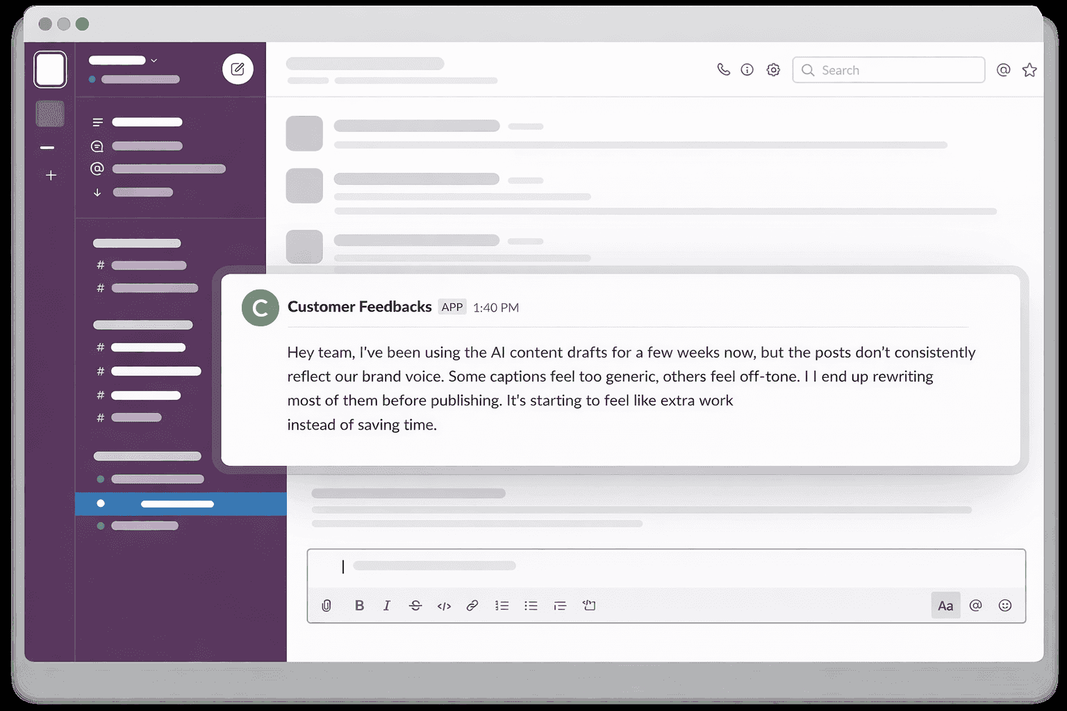 The user message that triggered the investigation